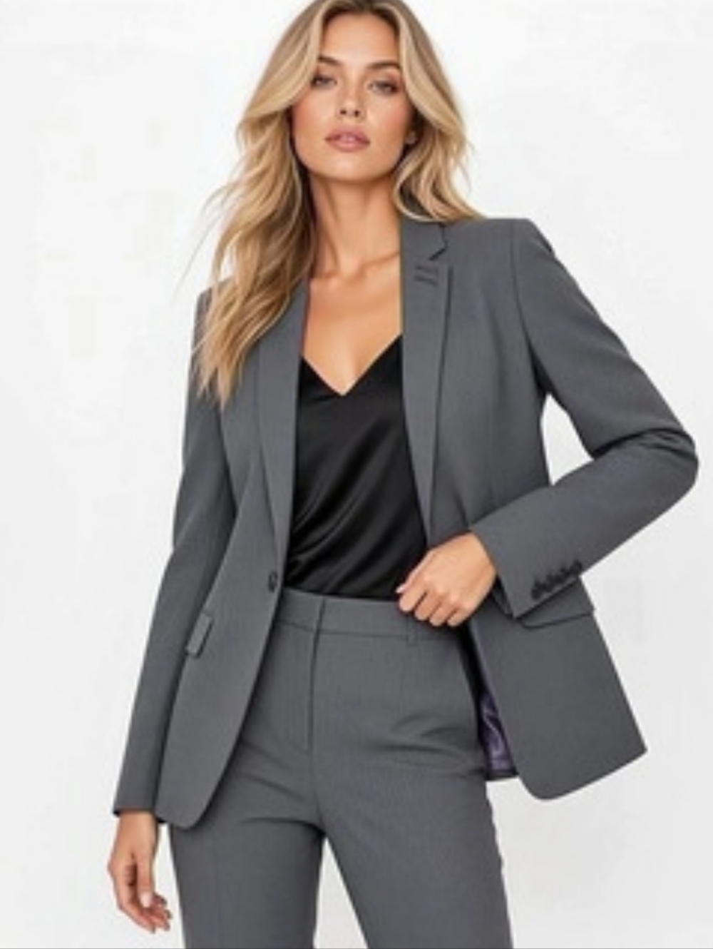 The Limited Womens Professional Workwear Gray Blazer Size 4